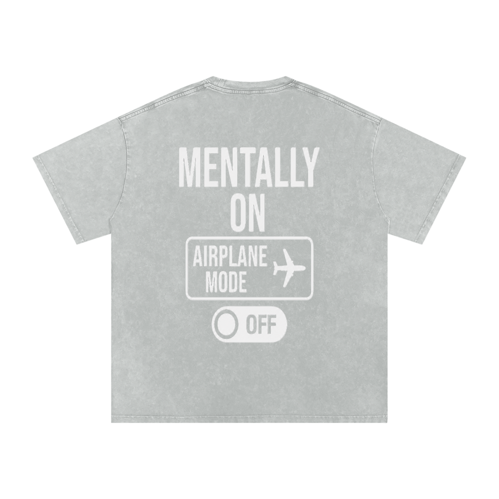 Snow Washed Oversized Cotton T-Shirt