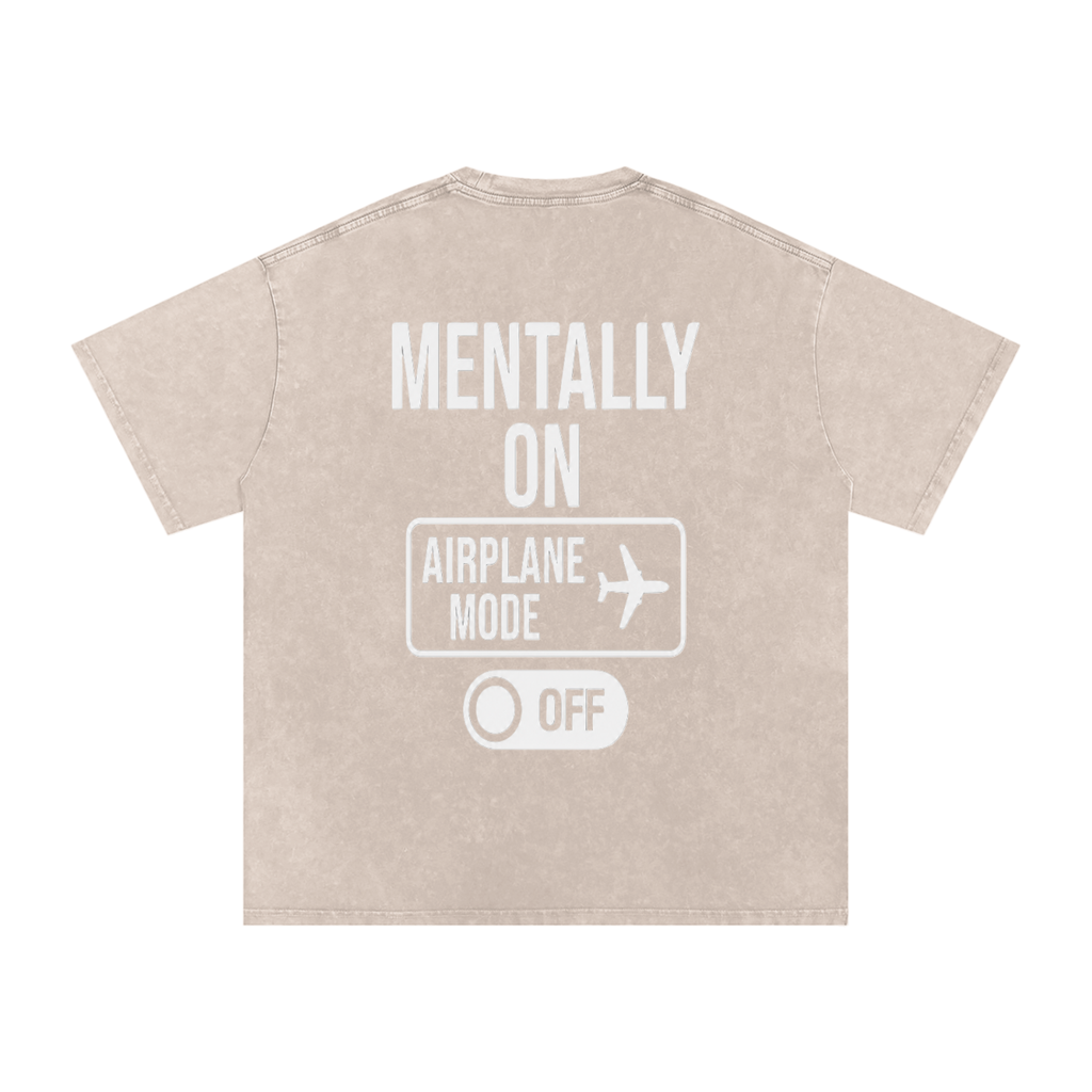 Snow Washed Oversized Cotton T-Shirt