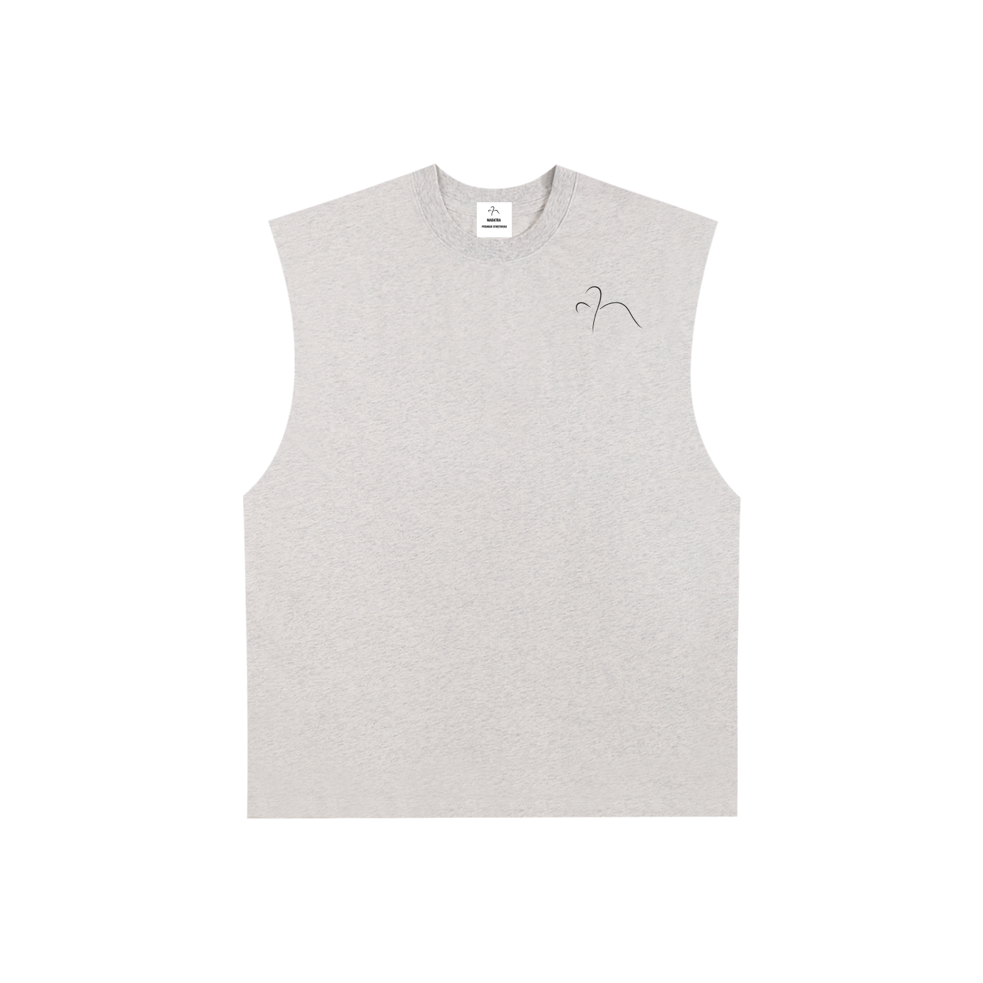 Raw Edge Cotton Tank Top