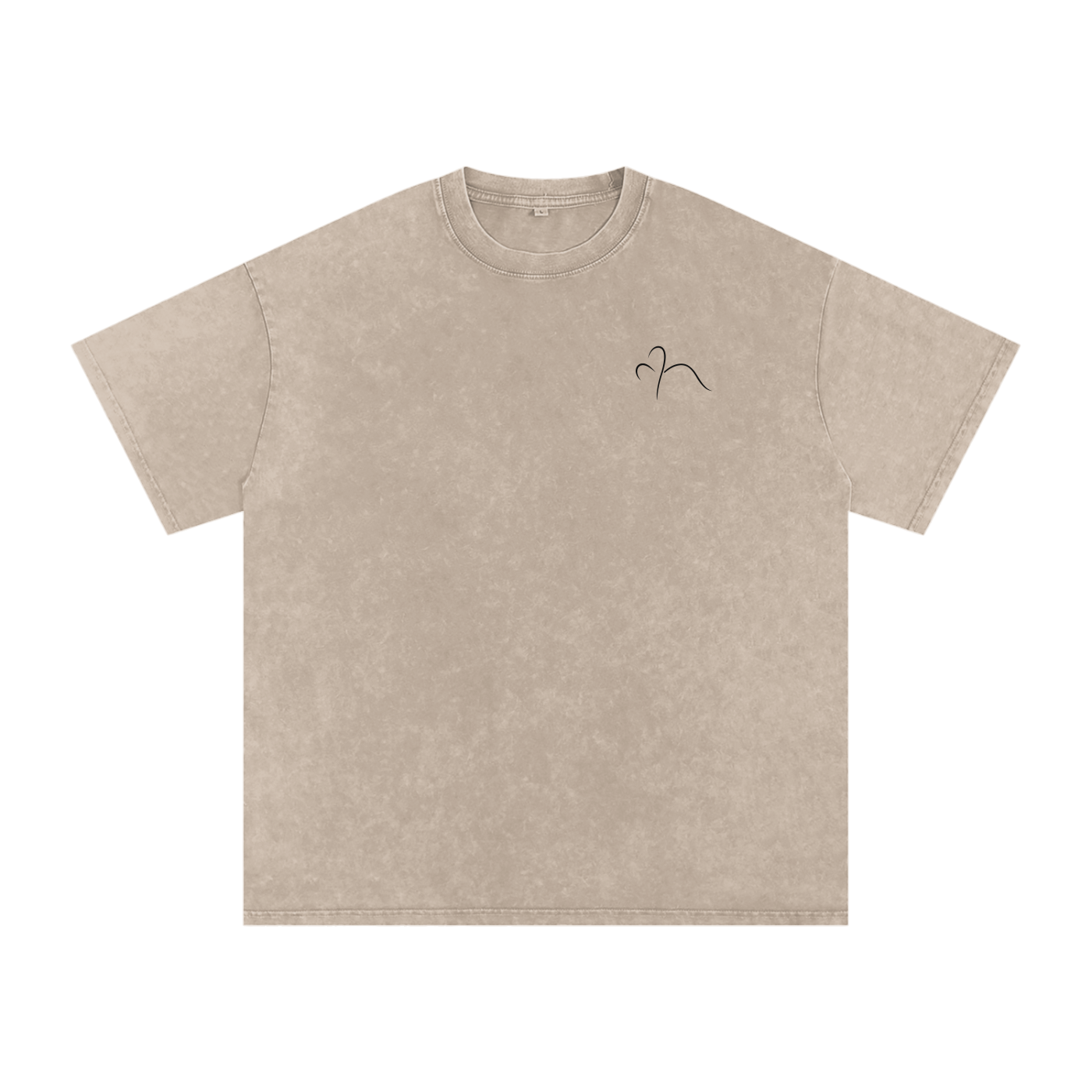 Snow Washed Oversized Cotton T-Shirt