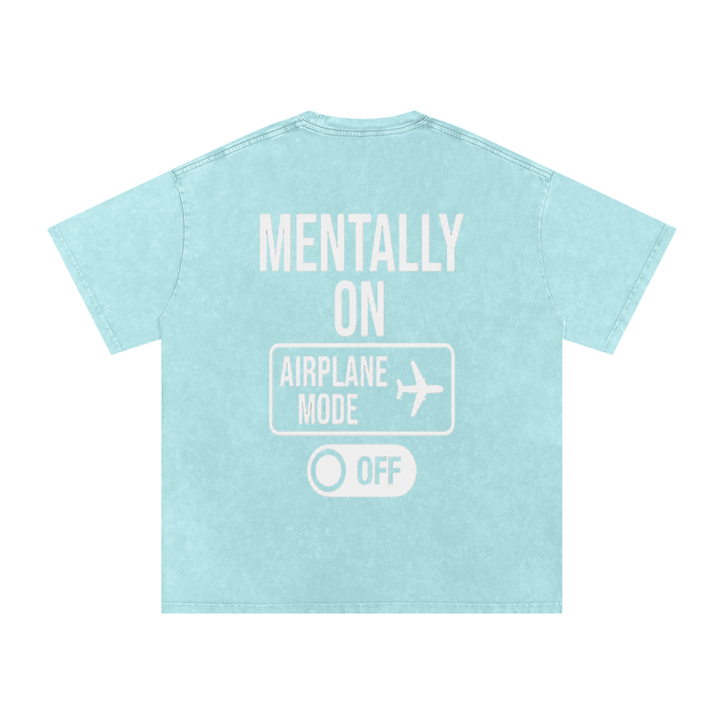 Snow Washed Oversized Cotton T-Shirt